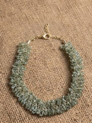 Colar Cravo Maxi Aramado c/ Pedras